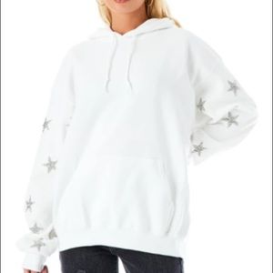 LF Oversized Silver Star Patch Hoodie